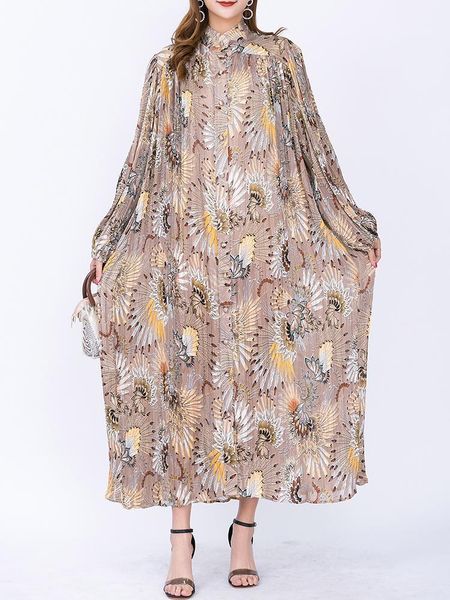 casual dresses chiffon print women's pleated loose dress 2021 ladies autumn long sleeve single breasted large size, Black;gray
casual dresses chiffon print women's pleated loose dress 2021 ladies autumn long sleeve single breasted large size, Black;gray