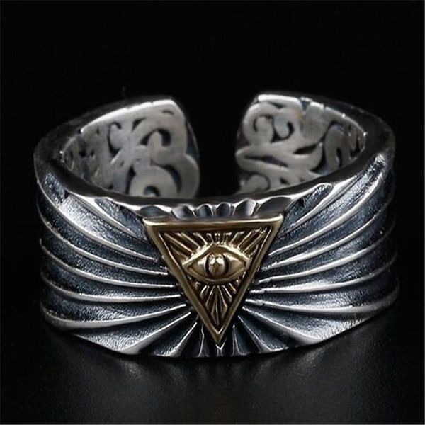 cluster rings retro style eye of god silver color ring for men punk adjustable open trendy male finger jewelry accessories, Golden;silver
cluster rings retro style eye of god silver color ring for men punk adjustable open trendy male finger jewelry accessories, Golden;silver