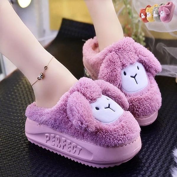 slippers girls ladies ins thick platform house furry slides women's cute cartoon wool plush home cotton shoes, Black
slippers girls ladies ins thick platform house furry slides women's cute cartoon wool plush home cotton shoes, Black