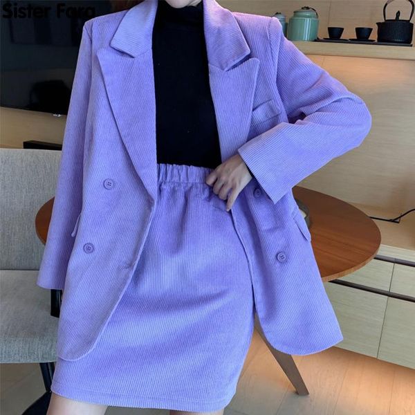women's two piece pants sister fara corduroy long sleeve loose blazers spring suit+high waist button pencil autumn set women, White
women's two piece pants sister fara corduroy long sleeve loose blazers spring suit+high waist button pencil autumn set women, White