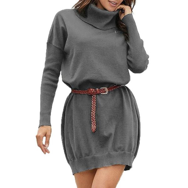 casual dresses 40# solid color turtleneck knitting dress women autumn oversized batwing sleeve sweater pullover long, Black;gray
casual dresses 40# solid color turtleneck knitting dress women autumn oversized batwing sleeve sweater pullover long, Black;gray