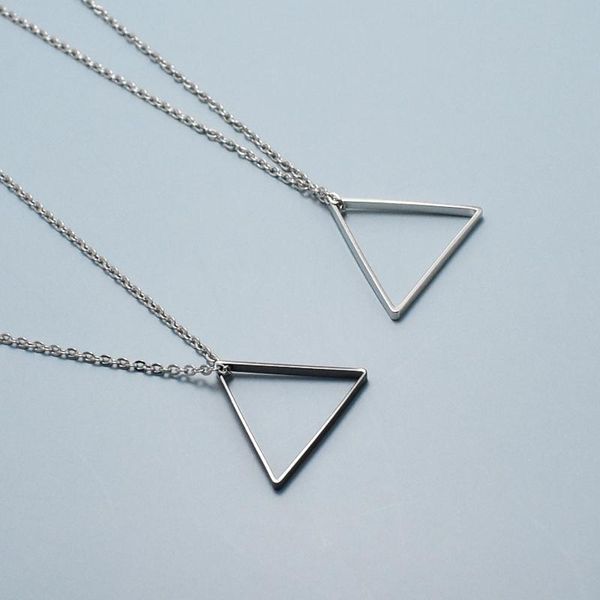 pendant necklaces hollow triangle male for men stainless steel chain modern trendy geometric stacking streetwear necklace, Silver
pendant necklaces hollow triangle male for men stainless steel chain modern trendy geometric stacking streetwear necklace, Silver