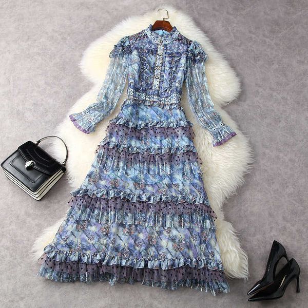 european and american women's clothing spring 2021 new long sleeves stand collar nail bead printed spliced lace fashion dress, Black;gray
european and american women's clothing spring 2021 new long sleeves stand collar nail bead printed spliced lace fashion dress, Black;gray