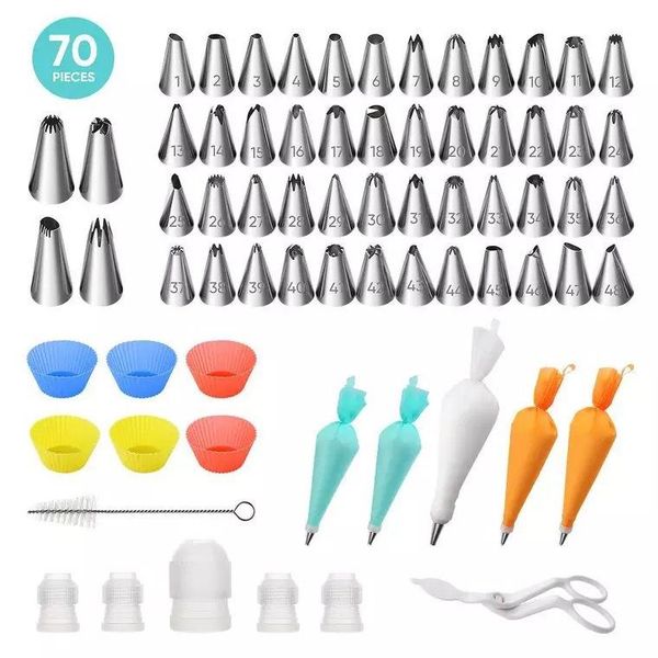 baking & pastry tools 70-piece set decorating mouth bag silicone cake decoration
baking & pastry tools 70-piece set decorating mouth bag silicone cake decoration