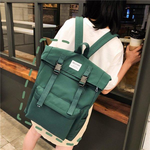 backpack college style literary and artistic casual boys girls student schoolbags vintage solid color mortise lock roll-up
backpack college style literary and artistic casual boys girls student schoolbags vintage solid color mortise lock roll-up