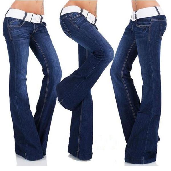 women's jeans women flare high waist denim trousers ladies vintage stretch slim wide leg pants, Blue
women's jeans women flare high waist denim trousers ladies vintage stretch slim wide leg pants, Blue