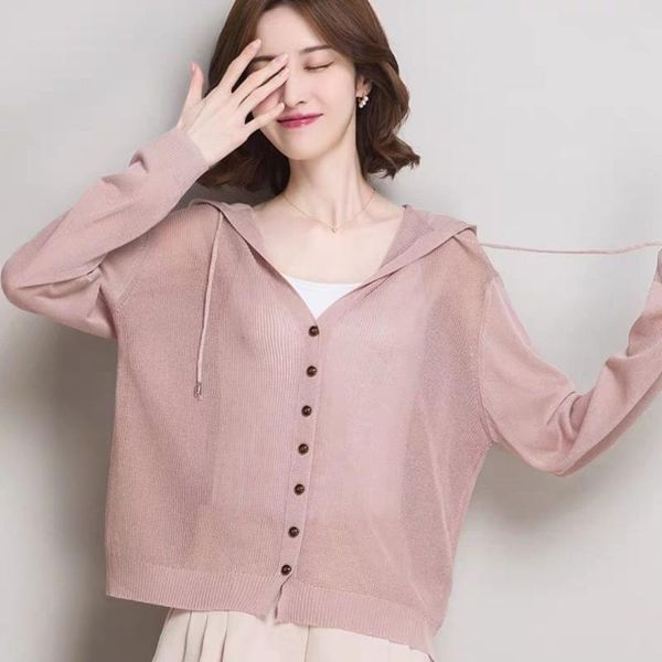 women's jackets 2021 fashion knit cardigan jacket women hooded short long sleeve thin coat solid button female sun protection clothing, Black;brown
women's jackets 2021 fashion knit cardigan jacket women hooded short long sleeve thin coat solid button female sun protection clothing, Black;brown