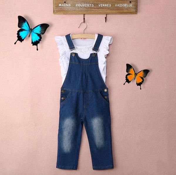 toddler girls kids outfit clothes ruffle shirt +jeans overalls set summer baby sleeveless suit clothing sets, White
toddler girls kids outfit clothes ruffle shirt +jeans overalls set summer baby sleeveless suit clothing sets, White