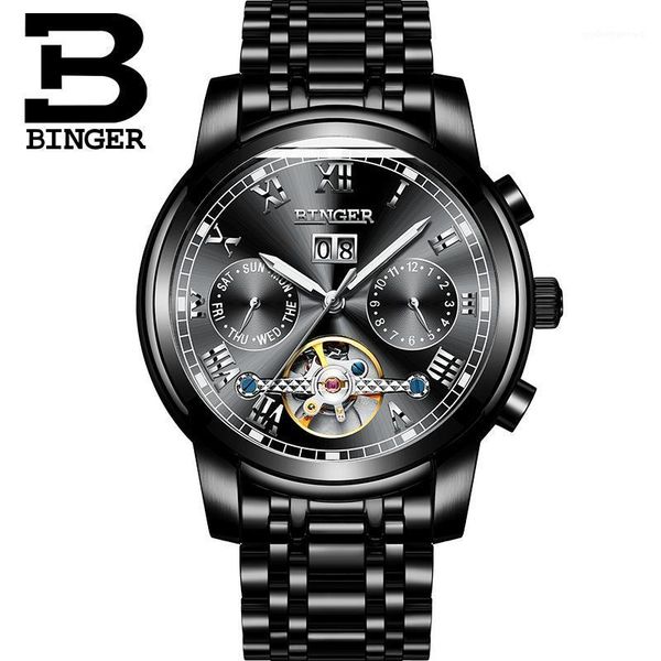 full black stainless steel watches for men classic tourbillon mechanical wristwatch workable sub dial calendar watch week montre wristwatche, Slivery;brown
full black stainless steel watches for men classic tourbillon mechanical wristwatch workable sub dial calendar watch week montre wristwatche, Slivery;brown