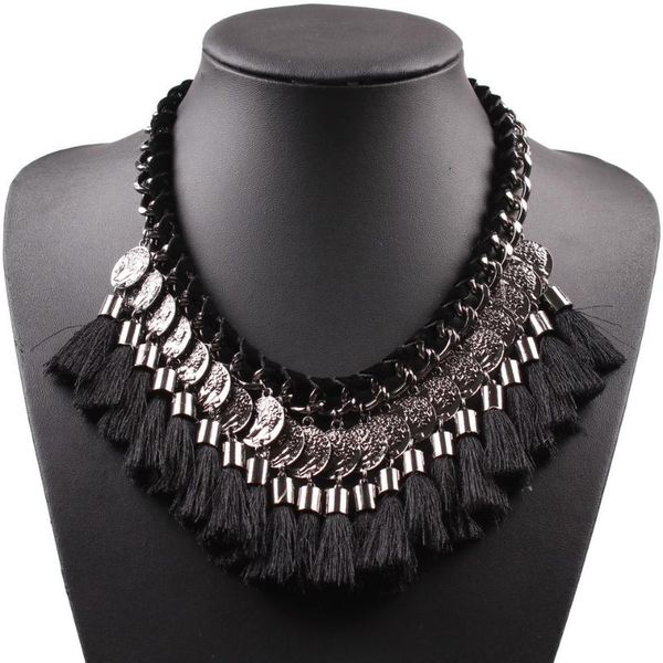 pendant necklaces yarn tassel nickel coin figure elegant black & pendants alloy brand design statement jewelry for women, Silver
pendant necklaces yarn tassel nickel coin figure elegant black & pendants alloy brand design statement jewelry for women, Silver