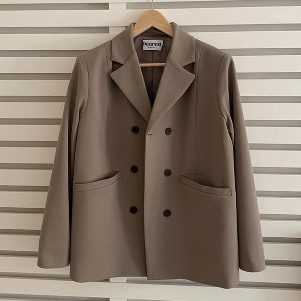 women's suits & blazers fmfssom spring autumn office ladies casual oversized loose button pocket outerwear women female, White;black
women's suits & blazers fmfssom spring autumn office ladies casual oversized loose button pocket outerwear women female, White;black