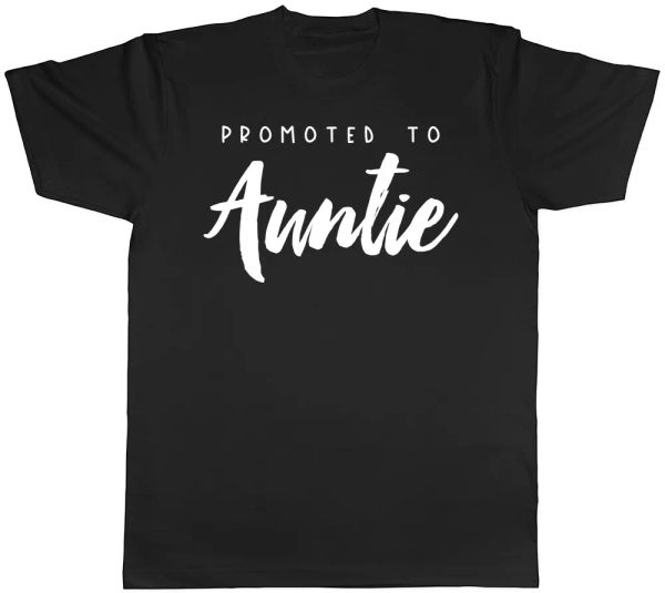 promoted to auntie womens ladies t-shirt tee, White;black
promoted to auntie womens ladies t-shirt tee, White;black