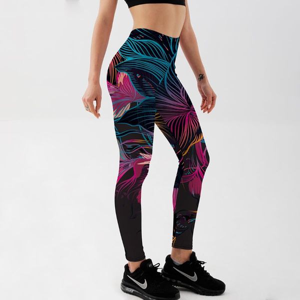 women's leggings qickitout fashion women floral petal digital color printed workout fitness pants casual streetwears, Black
women's leggings qickitout fashion women floral petal digital color printed workout fitness pants casual streetwears, Black