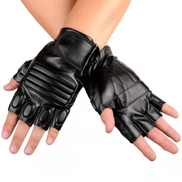 cycling gloves pu material men's waterproof fingerless for sports outdoor gym training bike mtb punk husband, Black
cycling gloves pu material men's waterproof fingerless for sports outdoor gym training bike mtb punk husband, Black