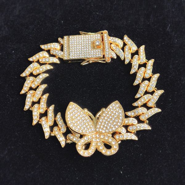 20mm thorny iced out diamond bracelets women chain jewelry zircon cuban link bracelets chain gold silver pink butterfly bracelets, Black
20mm thorny iced out diamond bracelets women chain jewelry zircon cuban link bracelets chain gold silver pink butterfly bracelets, Black