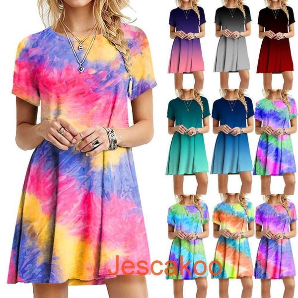 summer new women gradient dress short sleeve slim-fit colorful colour tie-dyed printed ladies fashion casual dresses 2022, Black;gray
summer new women gradient dress short sleeve slim-fit colorful colour tie-dyed printed ladies fashion casual dresses 2022, Black;gray