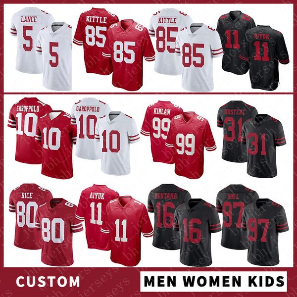 5 trey lance 85 george kittle football jerseys custom men women kids 97 nick bosa 19 deebo samuel brandon aiyuk raheem mostert javon kinlaw, Black;red
5 trey lance 85 george kittle football jerseys custom men women kids 97 nick bosa 19 deebo samuel brandon aiyuk raheem mostert javon kinlaw, Black;red