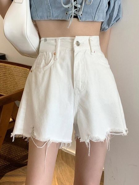 women's shorts women high waist denim 2021 summer loose casual -edge a-line wide-leg fashion trend solid color thin, White;black
women's shorts women high waist denim 2021 summer loose casual -edge a-line wide-leg fashion trend solid color thin, White;black