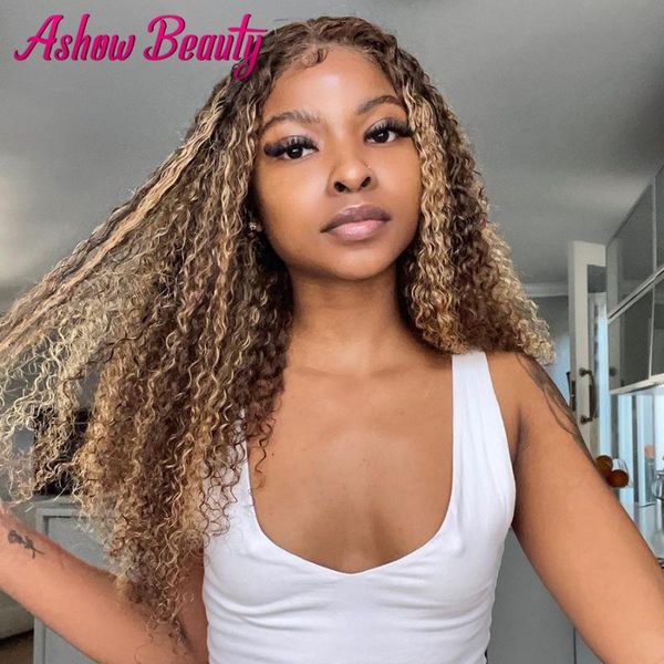 lace wigs ombre kinky curly frontal wig honey blonde transparent front human hair t part highlight, Black;brown
lace wigs ombre kinky curly frontal wig honey blonde transparent front human hair t part highlight, Black;brown