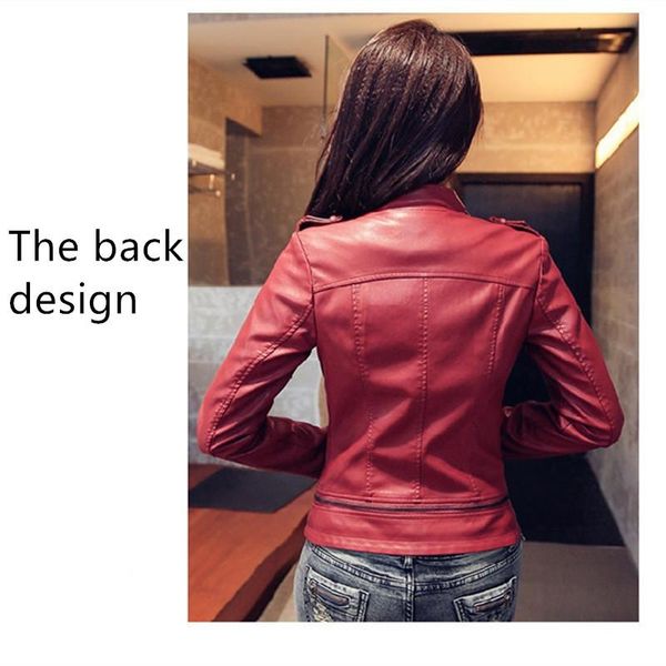 women's leather & faux fashion women autumn winter red black jacket exquisite short section locomotive lj209
women's leather & faux fashion women autumn winter red black jacket exquisite short section locomotive lj209