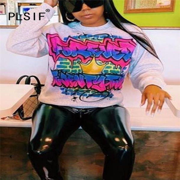 women's hoodies & sweatshirts white o nekc long sleeve letter print women coat high street chic casual lady fashion top, Black
women's hoodies & sweatshirts white o nekc long sleeve letter print women coat high street chic casual lady fashion top, Black