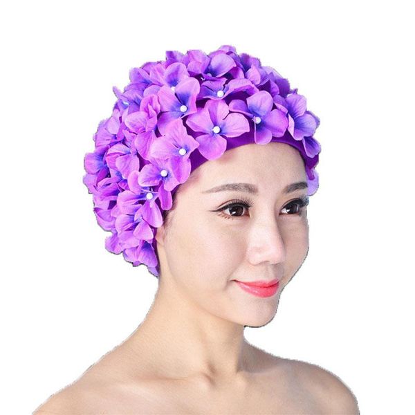 women flower swimming caps short long hair care waterproof hats handmade petal swim pool cap ear protect large diving hat
women flower swimming caps short long hair care waterproof hats handmade petal swim pool cap ear protect large diving hat