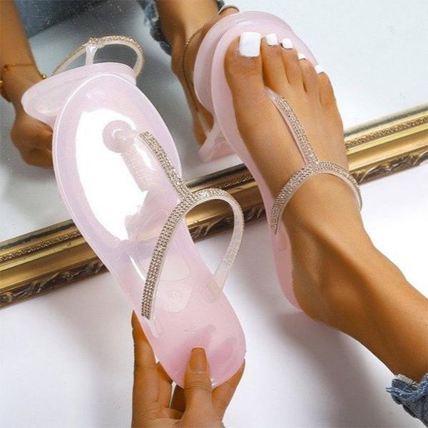 slippers women crystal flip flops transparent female summer fashion rhinstone jelly shoes ladies outside flats plus size, Black
slippers women crystal flip flops transparent female summer fashion rhinstone jelly shoes ladies outside flats plus size, Black