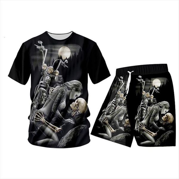 t shirt suit 2 mens tracksuits piece casual short sleeve o neck fashion and shorts 3d printed poker skull summer, Gray
t shirt suit 2 mens tracksuits piece casual short sleeve o neck fashion and shorts 3d printed poker skull summer, Gray