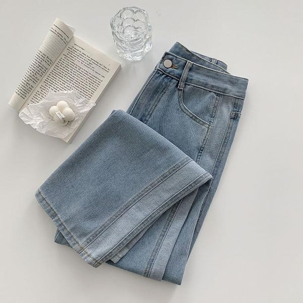 women's jeans high waist thin wide leg women casual fashion straight long pant trouser femme korean style loose denim bottoms, Blue
women's jeans high waist thin wide leg women casual fashion straight long pant trouser femme korean style loose denim bottoms, Blue