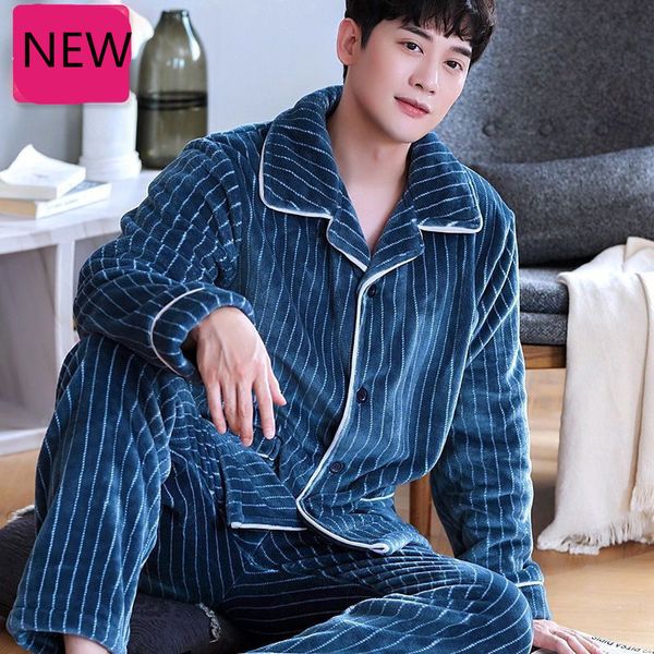 women's sleepwear men pajamas winter female warm men's homewear set big size long sleeve pants plaid flannel stripe casual py, Black;red
women's sleepwear men pajamas winter female warm men's homewear set big size long sleeve pants plaid flannel stripe casual py, Black;red