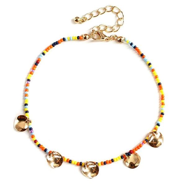 anklets 1pc bohemian style foot bracelet adjustable disc decor beaded anklet for women girls jewelry accessories, Red;blue
anklets 1pc bohemian style foot bracelet adjustable disc decor beaded anklet for women girls jewelry accessories, Red;blue
