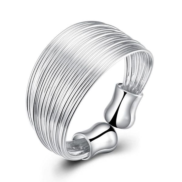 cluster rings style 925 sterling silver multi-line open ring is suitable for women's wedding engagement party fashion charm jewelry, Golden;silver
cluster rings style 925 sterling silver multi-line open ring is suitable for women's wedding engagement party fashion charm jewelry, Golden;silver