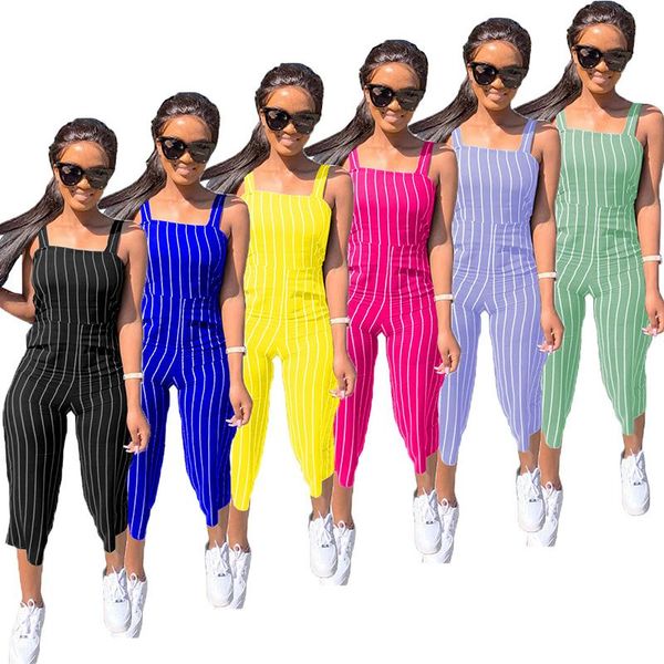 women's jumpsuits & rompers solid color striped print tank summer women jumpsuit european and american style model one piece, Black;white
women's jumpsuits & rompers solid color striped print tank summer women jumpsuit european and american style model one piece, Black;white