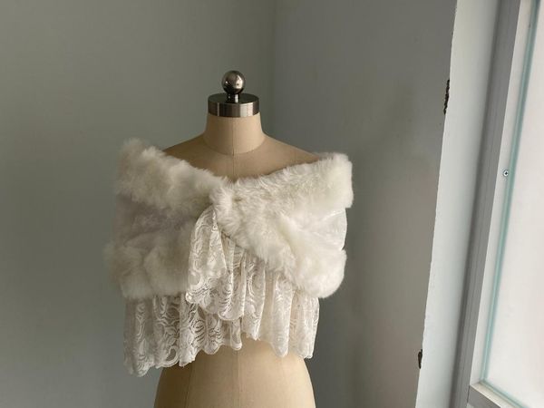 wraps & jackets ivory bride evening party shawl faux fur wedding lace wrap shrug stole winter bridal bolero, White
wraps & jackets ivory bride evening party shawl faux fur wedding lace wrap shrug stole winter bridal bolero, White