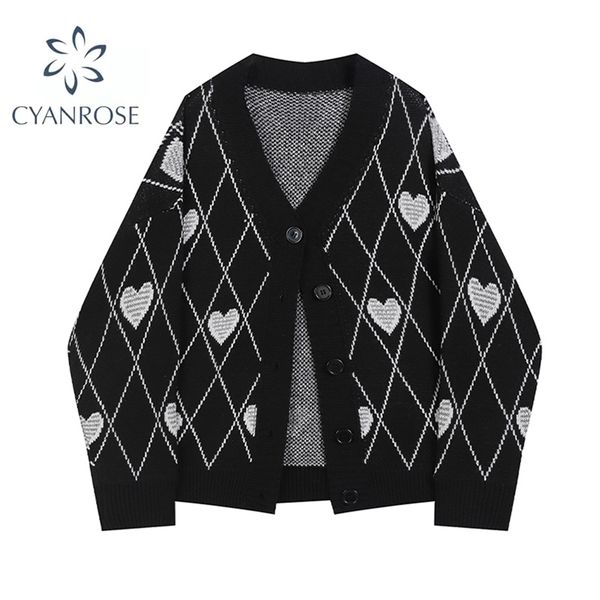 gothic style fashion oversized black cardigan for women sweater long sleeve v-neck harajuku loose vintage knitwear coat 211123, White
gothic style fashion oversized black cardigan for women sweater long sleeve v-neck harajuku loose vintage knitwear coat 211123, White