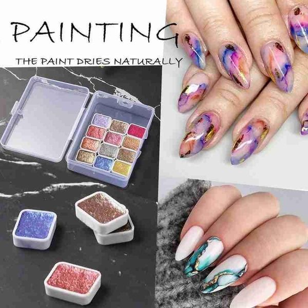 6/12 colors glitter pearl solid watercolor paint metallic blue purple nail chrome pigment set diy manicure decor1
6/12 colors glitter pearl solid watercolor paint metallic blue purple nail chrome pigment set diy manicure decor1