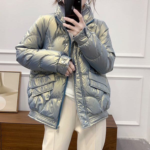 women's parkas down ladies jacket small stand collar bright face cotton padded clothes 2021 winter korean version foreign style loose a, Black
women's parkas down ladies jacket small stand collar bright face cotton padded clothes 2021 winter korean version foreign style loose a, Black