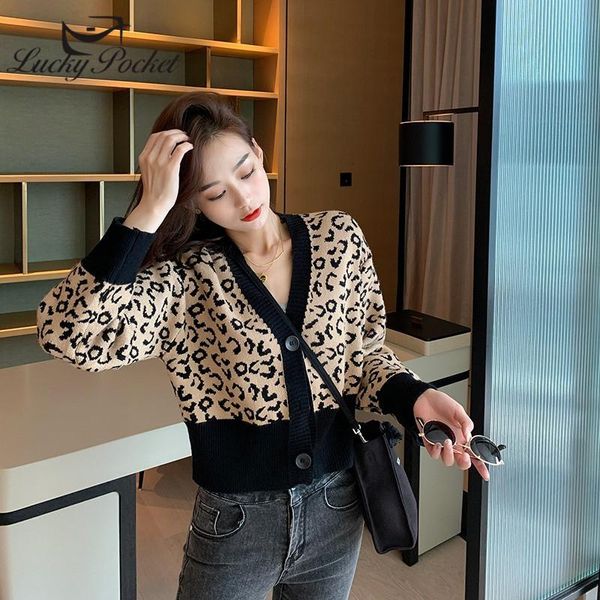 women autumn hit color leopard v-neck knitted cardigan short sweater female slim fashion ladies brand elastic coat ml688 women's knits, White
women autumn hit color leopard v-neck knitted cardigan short sweater female slim fashion ladies brand elastic coat ml688 women's knits, White
