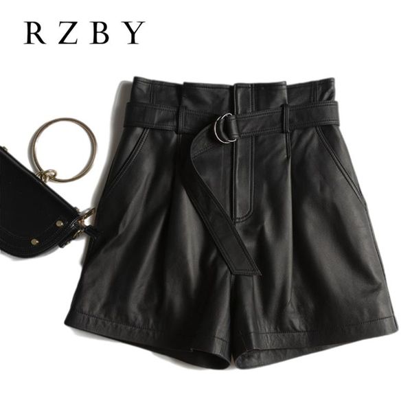 women's shorts shorts  a-line elegant real fashion high waist sheepskin  winter women genuine leather sashes pantalones cortos de mujer, White;black
women's shorts shorts  a-line elegant real fashion high waist sheepskin  winter women genuine leather sashes pantalones cortos de mujer, White;black