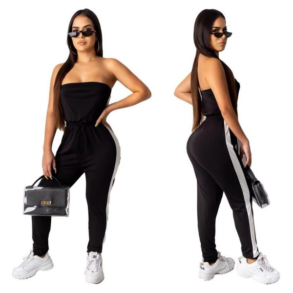 women's jumpsuits & rompers bodysuit tracksuit womens jumpsuit skinny strapless sleeveless striped print slim overalls combinaison femm, Black;white
women's jumpsuits & rompers bodysuit tracksuit womens jumpsuit skinny strapless sleeveless striped print slim overalls combinaison femm, Black;white