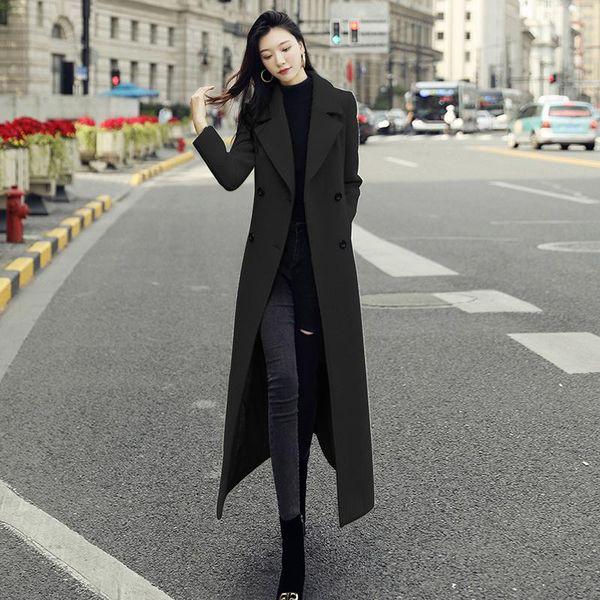 women's wool & blends black woolen coat long over the knee 2021 korean winter high-end waisted
women's wool & blends black woolen coat long over the knee 2021 korean winter high-end waisted