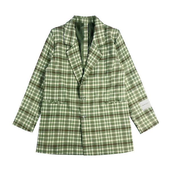 khaki green plaid notch collar long sleeve pocket loosefit casual chic women blazer c0192 210514, White;black
khaki green plaid notch collar long sleeve pocket loosefit casual chic women blazer c0192 210514, White;black