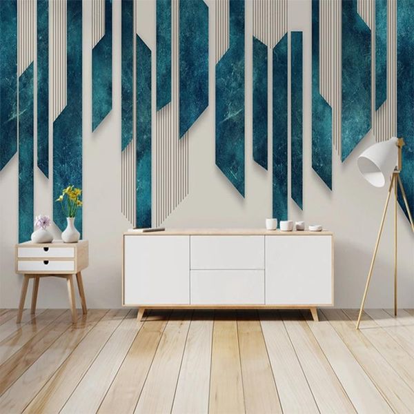 wallpapers custom 3d po murals modern geometric art blue strips wallpaper bedroom living room tv sofa backrgound wall non-woven paper
wallpapers custom 3d po murals modern geometric art blue strips wallpaper bedroom living room tv sofa backrgound wall non-woven paper