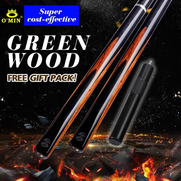 o'min green wood billiard cue 3/4 snooker cues 9.5mm tip ash shaft sandalwood bucase with extension high-end for black8
o'min green wood billiard cue 3/4 snooker cues 9.5mm tip ash shaft sandalwood bucase with extension high-end for black8