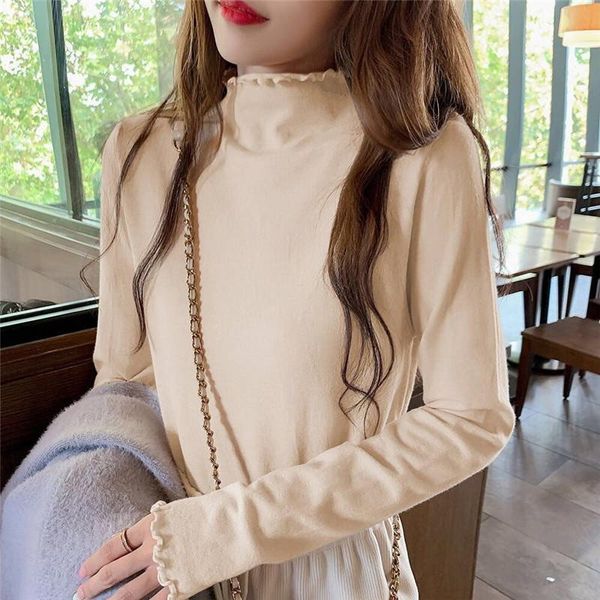 women's t-shirt autumn winter woman shirt long sleeve solid turtleneck fleece casual plus size female 2021 poleras mujer, White
women's t-shirt autumn winter woman shirt long sleeve solid turtleneck fleece casual plus size female 2021 poleras mujer, White