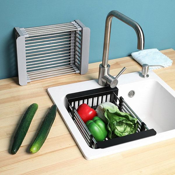 kitchen storage & organization stainless steel sink drain rack 304 dish drying insert organizer fruit vegetable drainer basket
kitchen storage & organization stainless steel sink drain rack 304 dish drying insert organizer fruit vegetable drainer basket
