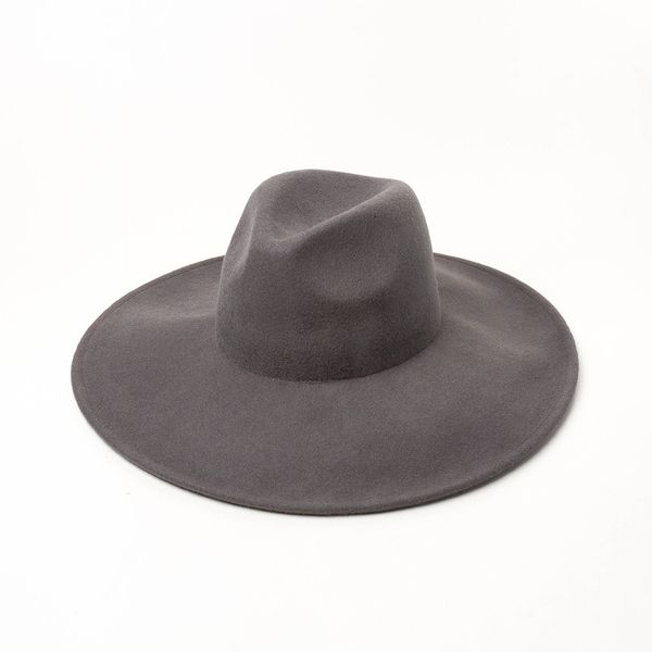 fashion big hat autumn and winter leisure simple large eaves wool jazz concave tourism felt, Blue;gray
fashion big hat autumn and winter leisure simple large eaves wool jazz concave tourism felt, Blue;gray