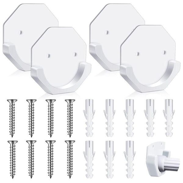 hooks & rails 4 pieces white shower rod wall mount holder curtain adhesive retainer bathroom
hooks & rails 4 pieces white shower rod wall mount holder curtain adhesive retainer bathroom