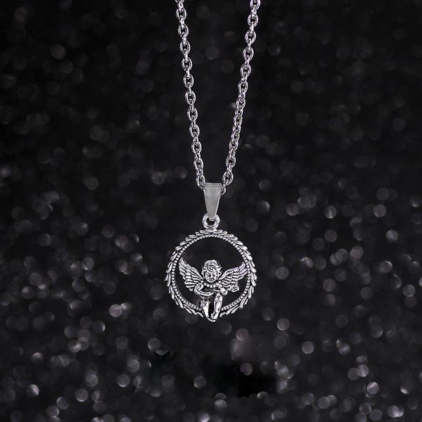 pendant necklaces vintage angel round necklace for women men silver color retro neck chains long collar goth gothic punk jewelry
pendant necklaces vintage angel round necklace for women men silver color retro neck chains long collar goth gothic punk jewelry