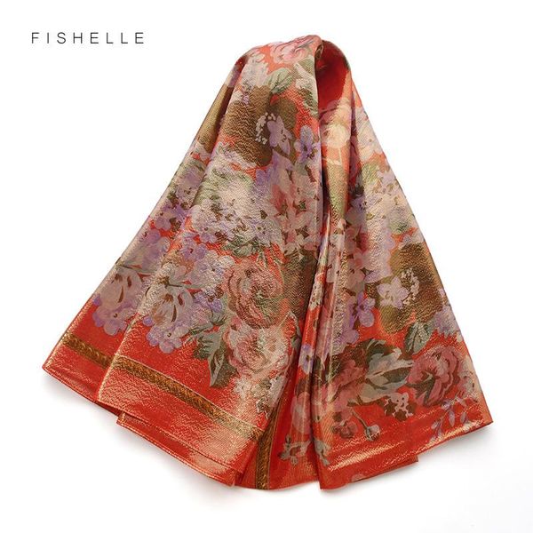 scarves shining natural silk long scarf women with golden wire printed flower real shawl bandana autumn luxury gift ladies, Blue;gray
scarves shining natural silk long scarf women with golden wire printed flower real shawl bandana autumn luxury gift ladies, Blue;gray